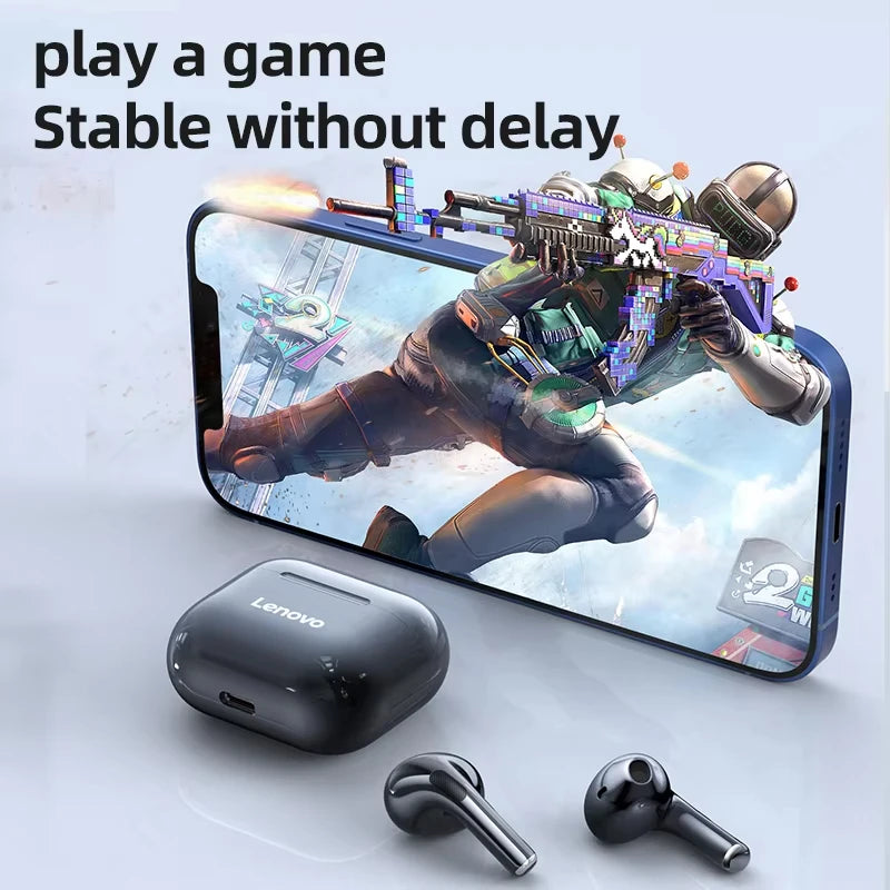 Lenovo LP40 Bluetooth 5.3 Earbuds – TWS Waterproof Earphones