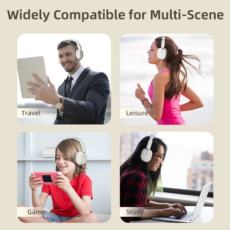 VAORLO Bluetooth 5.3 Headphones – Wireless/Wired with Mic