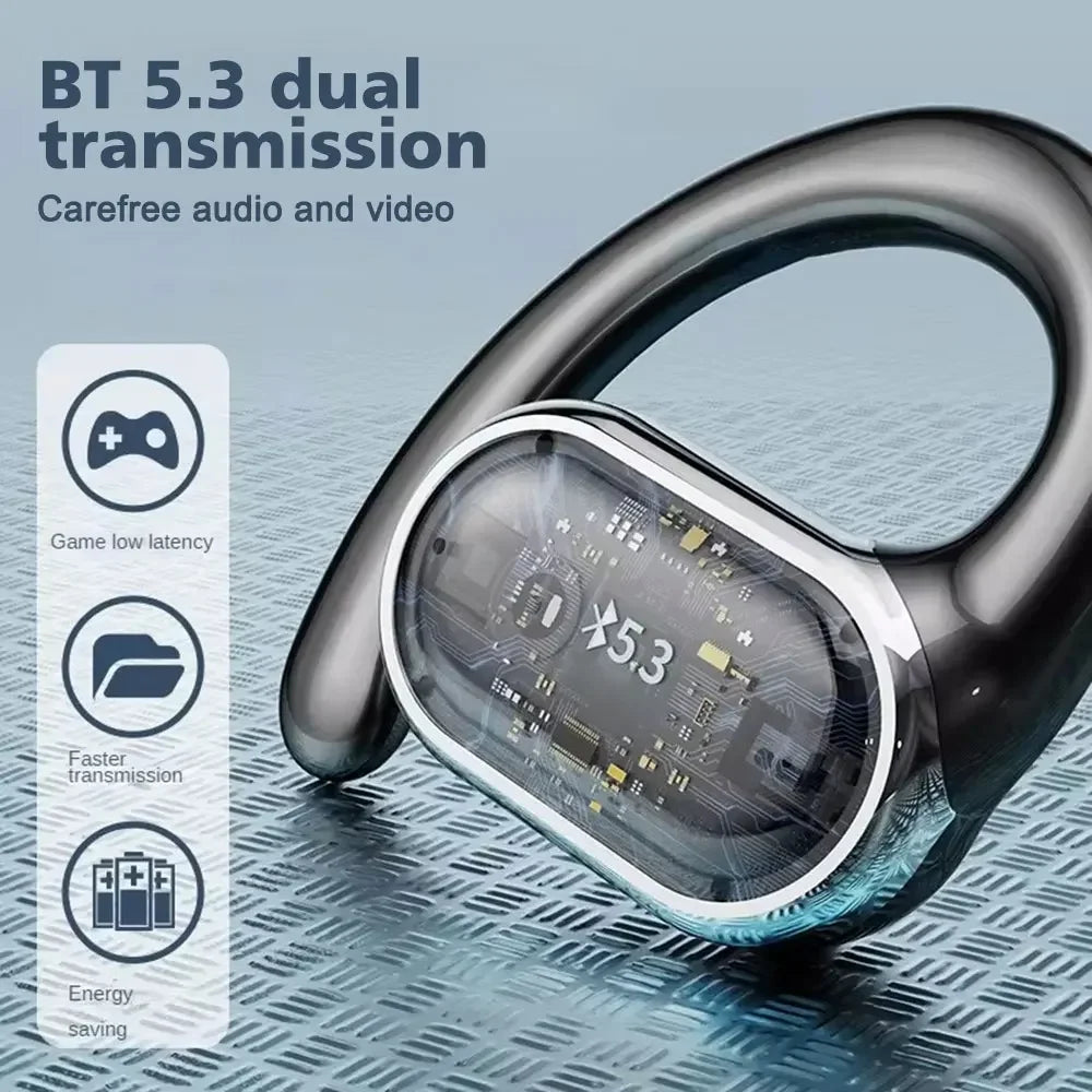 VYOPBC X91 Bluetooth 5.3 Ear Hook Earphones – Noise Cancelling & Mic