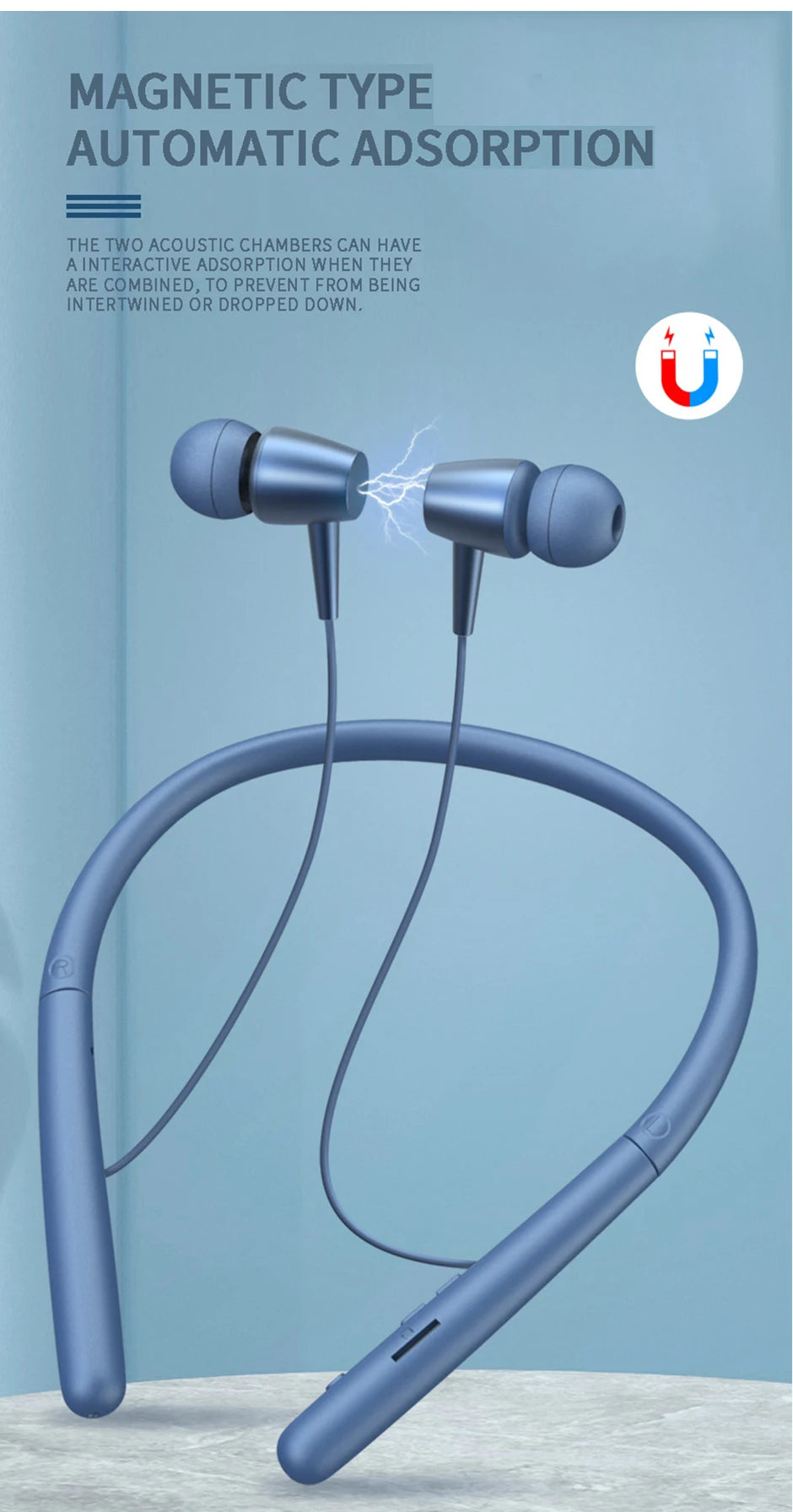 Brorikoy Bluetooth 5.0 Neckband Earphones – ANC & Waterproof – audio-accessory