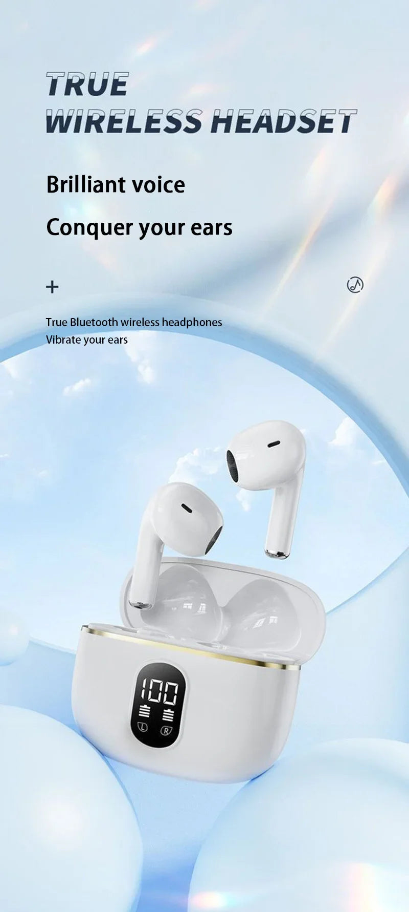 DIXSG TWS Bluetooth 5.2 Earphones – ANC, Touch Control, Low Latency
