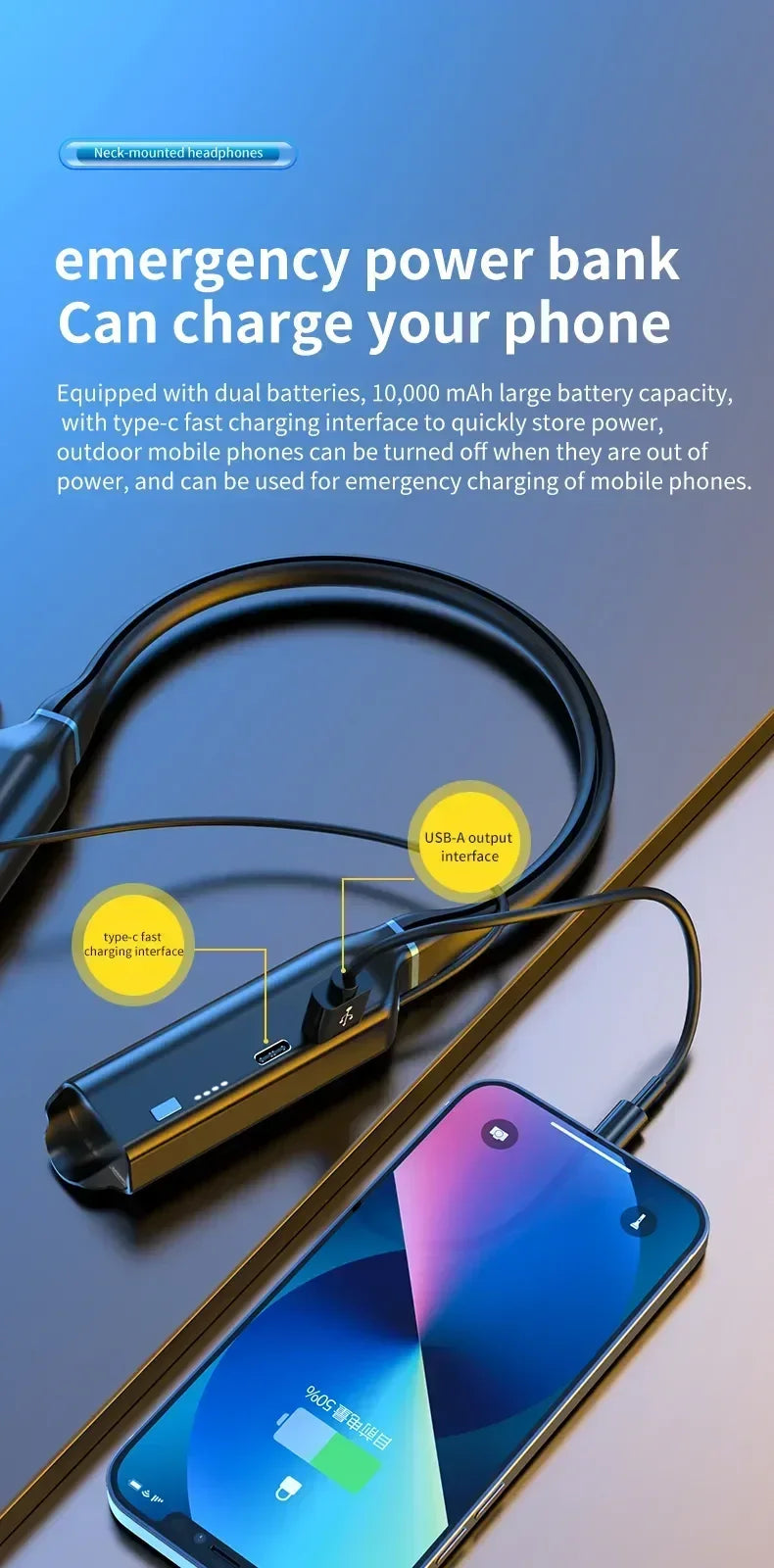 Luxuglow Wireless In-Ear – 10000mAh Noise Cancelling Bluetooth