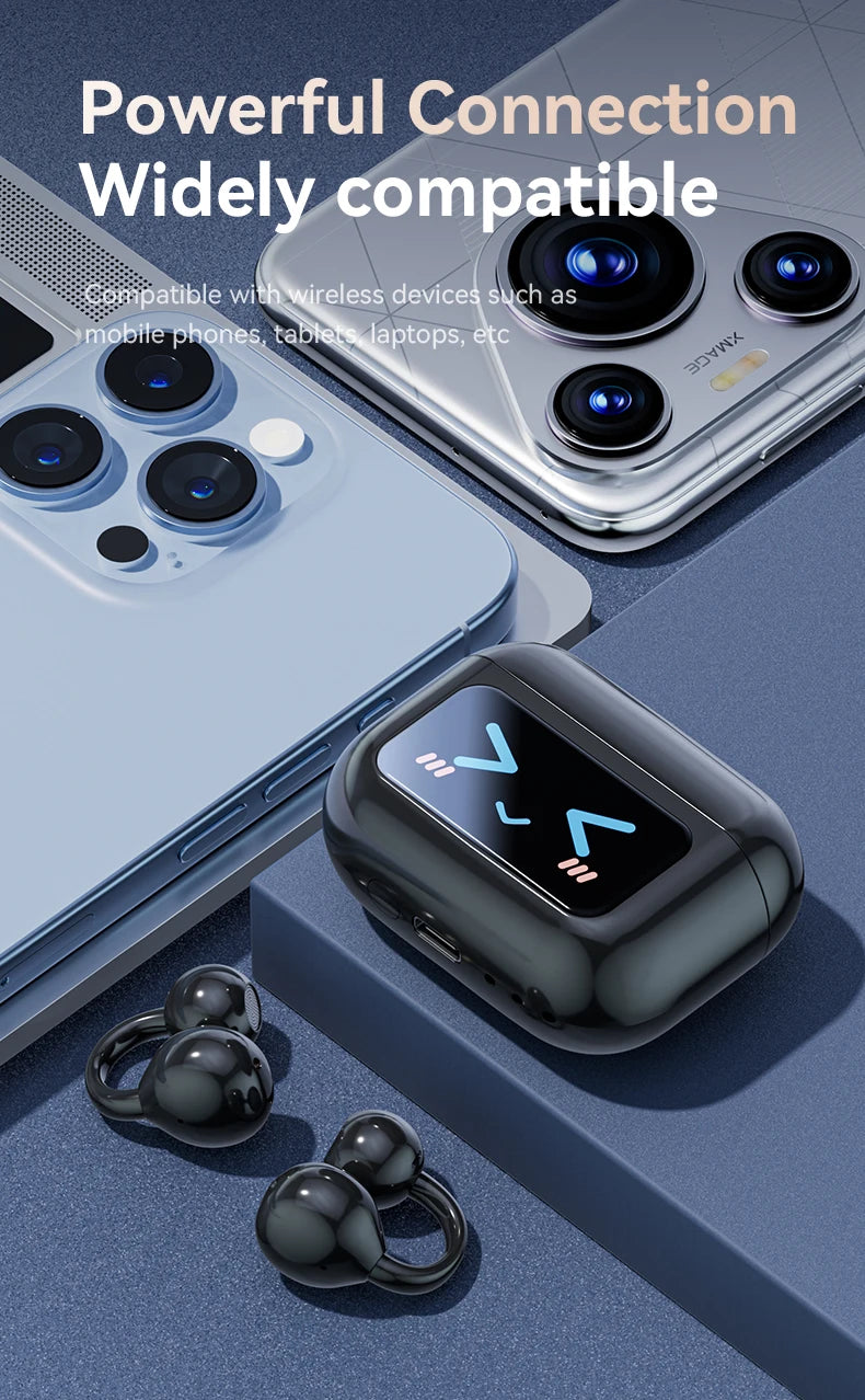 WJOY M100 Bluetooth 5.4 Clip-On Earphones – Translation & Waterproof
