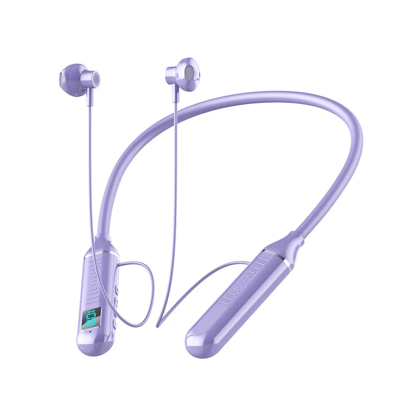 DIXSG Bluetooth 5.2 Neckband – HiFi, LED Display, Waterproof