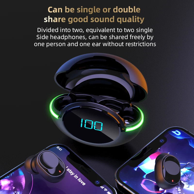 Ballena Y80 Bluetooth 5.1 TWS Earbuds – Noise Cancelling & Mic