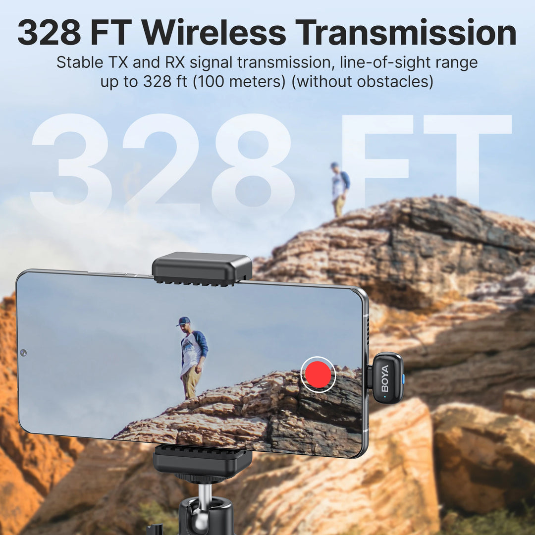 BOYA Mini Wireless Lavalier Mic | iPhone 15/Android/Camera