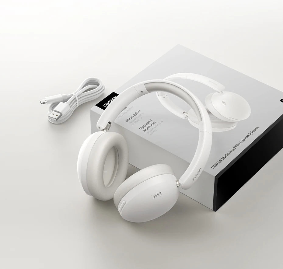 UGREEN Wireless + Wired Headphones – 80 H Battery & Dual Mode