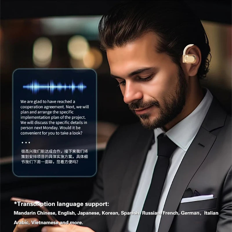 JIYUE Bluetooth 5.3 Translation Earbuds – ANC, IPX5, HiFi Sound
