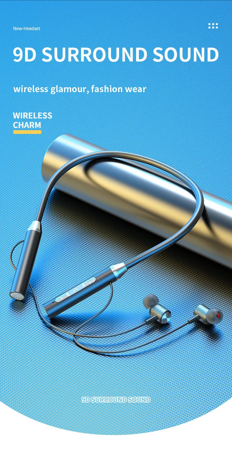 Fone Wireless Bluetooth Neckband Earphones with Mic – Magnetic Sport Headset for Gym & Travel