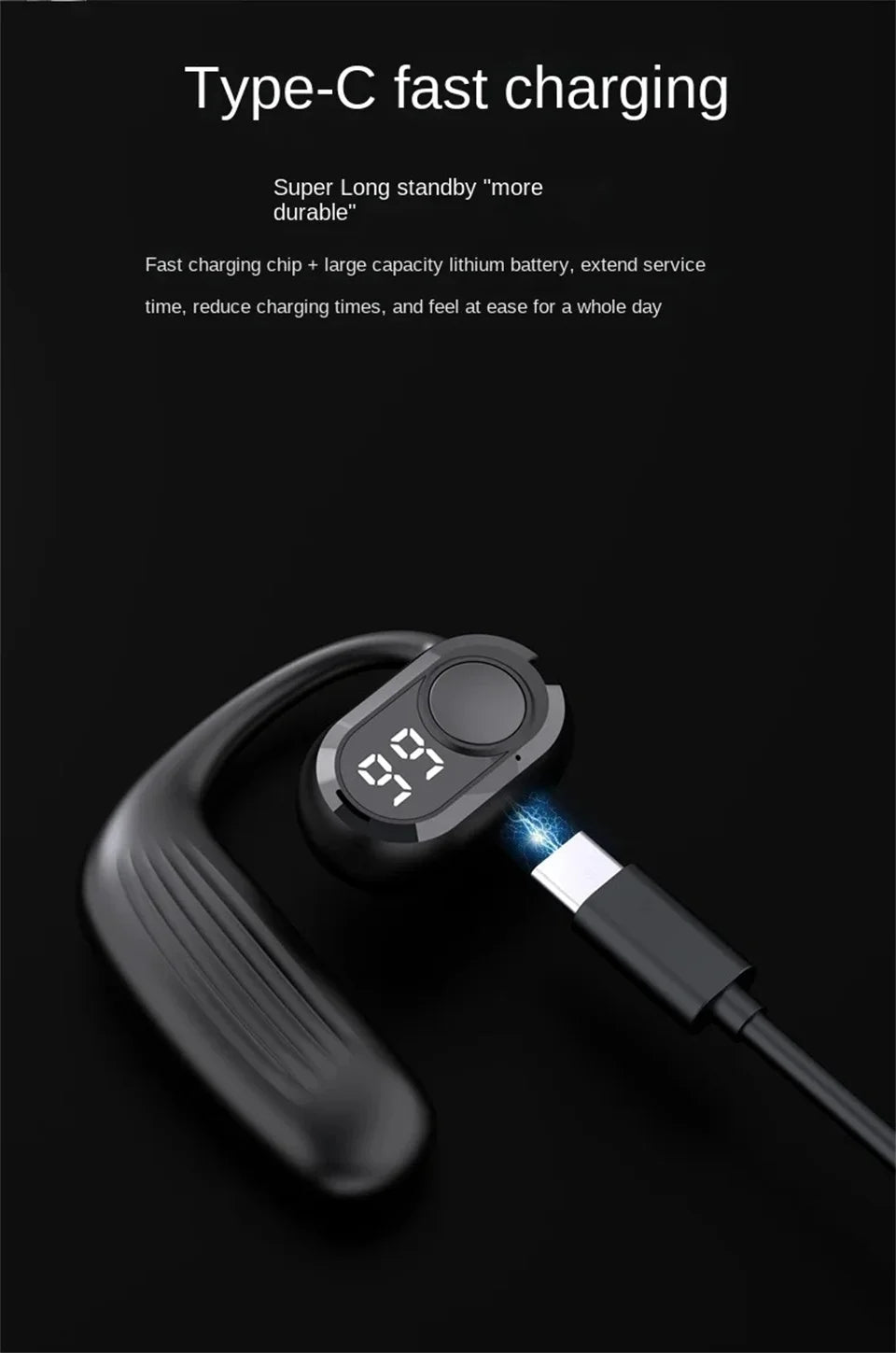 STTKGZD Bluetooth 5.3 Headset – Open Air, 30H ANC Audio – audio-accessory