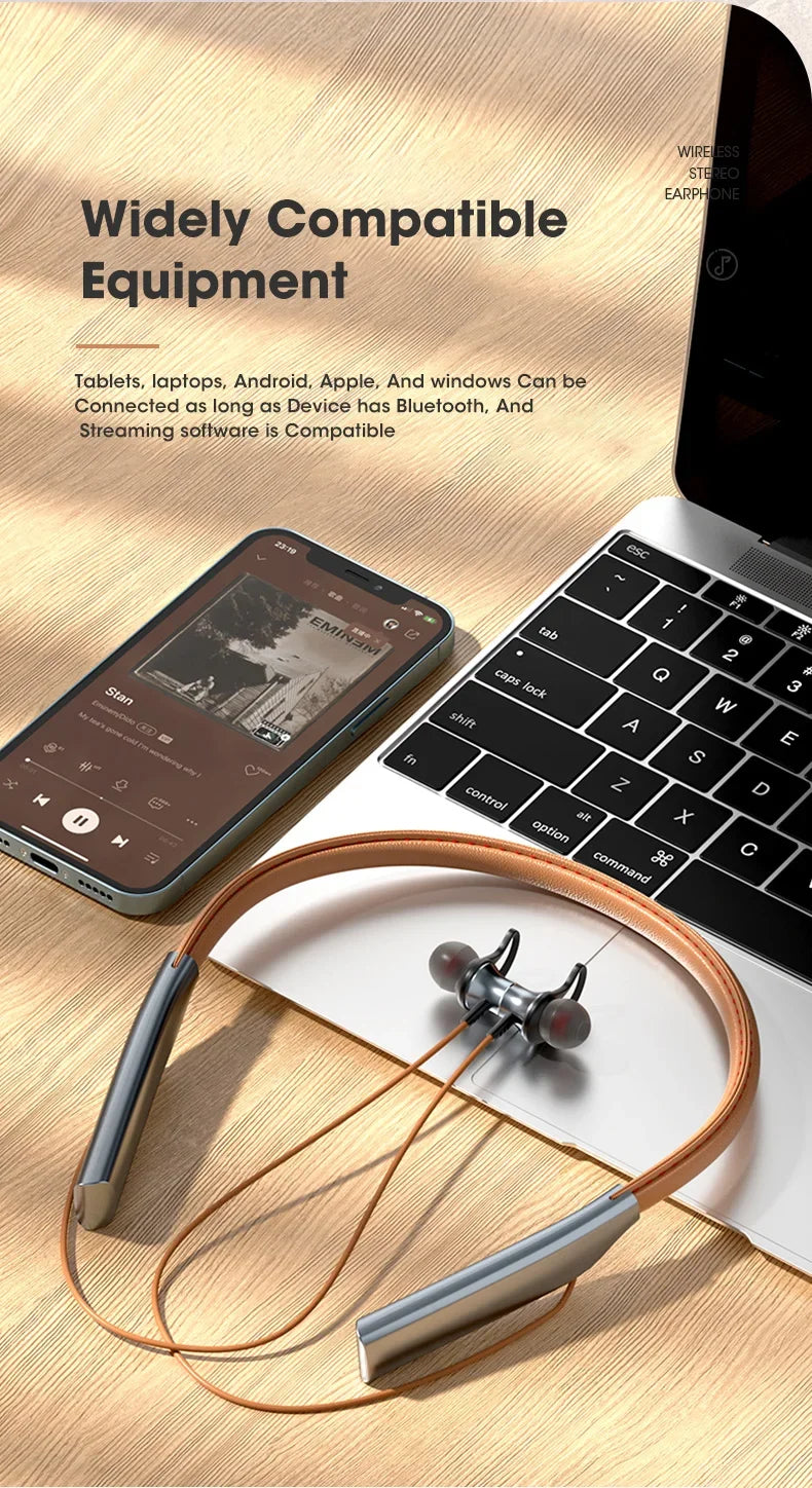 Lamgool Sports Wireless Earphones – Bluetooth 5.0, IPX5, SD Card