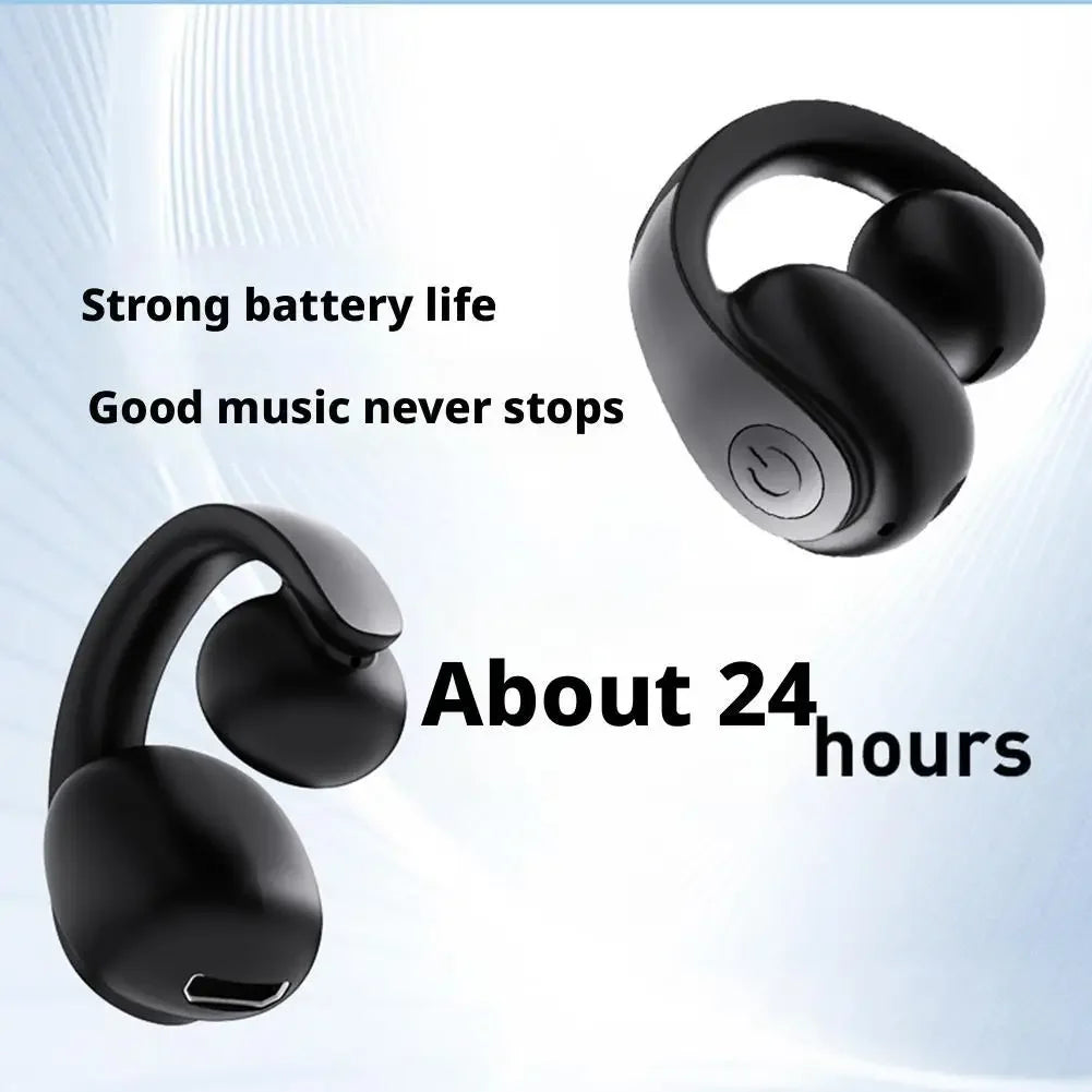 “MOONBIFFY Bluetooth 5.4 Ear Clip Headphones – ANC, Waterproof, Sport”