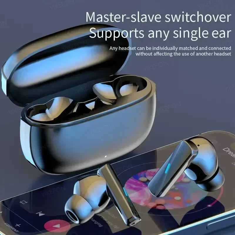 VIKEFON Bluetooth 5.3 Wireless Earbuds – Noise Cancelling & Mic