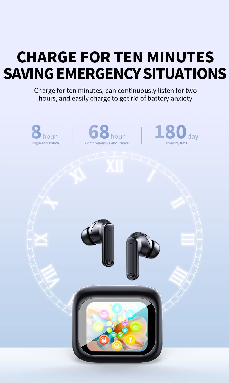 INMAS E18 Pro Bluetooth 5.4 Earbuds with LED Touch & ANC – audio-accessory