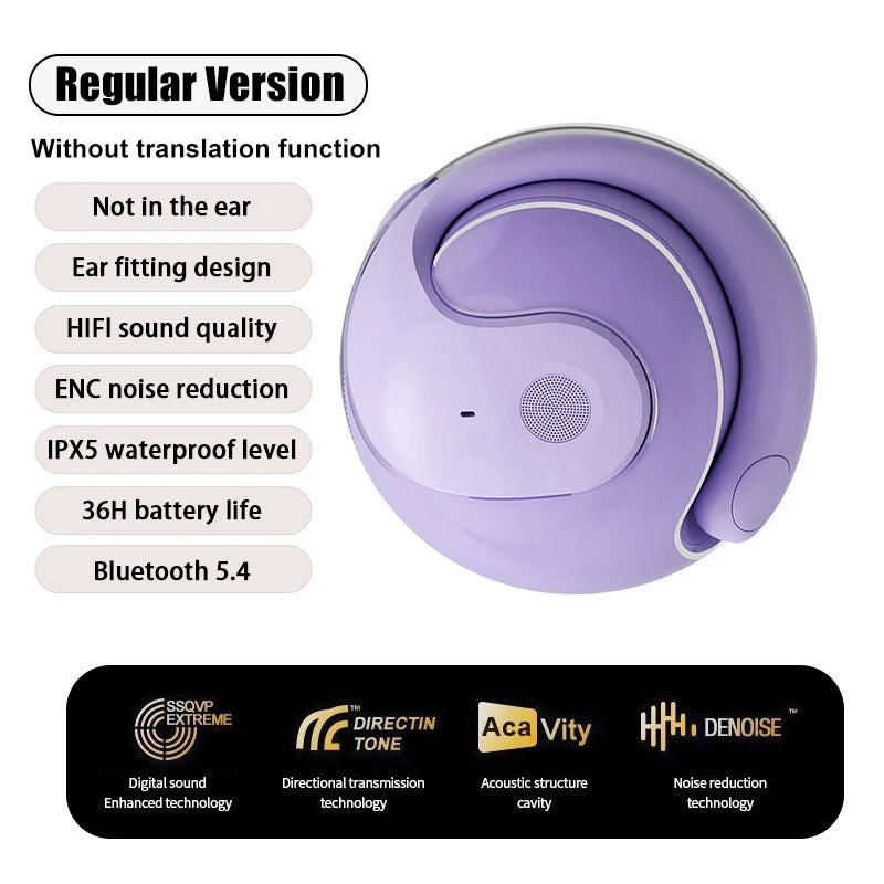 JIYUE Bluetooth 5.3 Translation Earbuds – ANC, IPX5, HiFi Sound