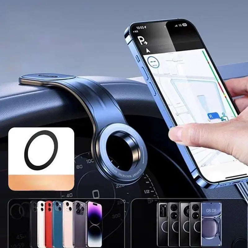 Magnetic Car Phone Holder – Adjustable Arm for Dashboard or Windshield