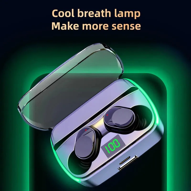 M60 Bluetooth 5.3 Earphones – TWS, Power Bank, LED Display