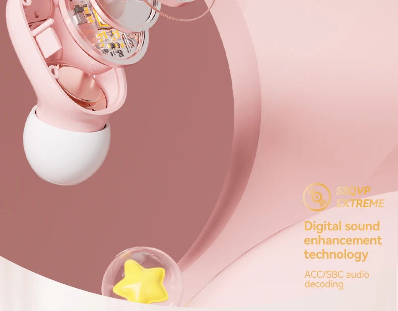 Hello Kitty TWS Earphones – Bluetooth 5.3, ANC, Waterproof
