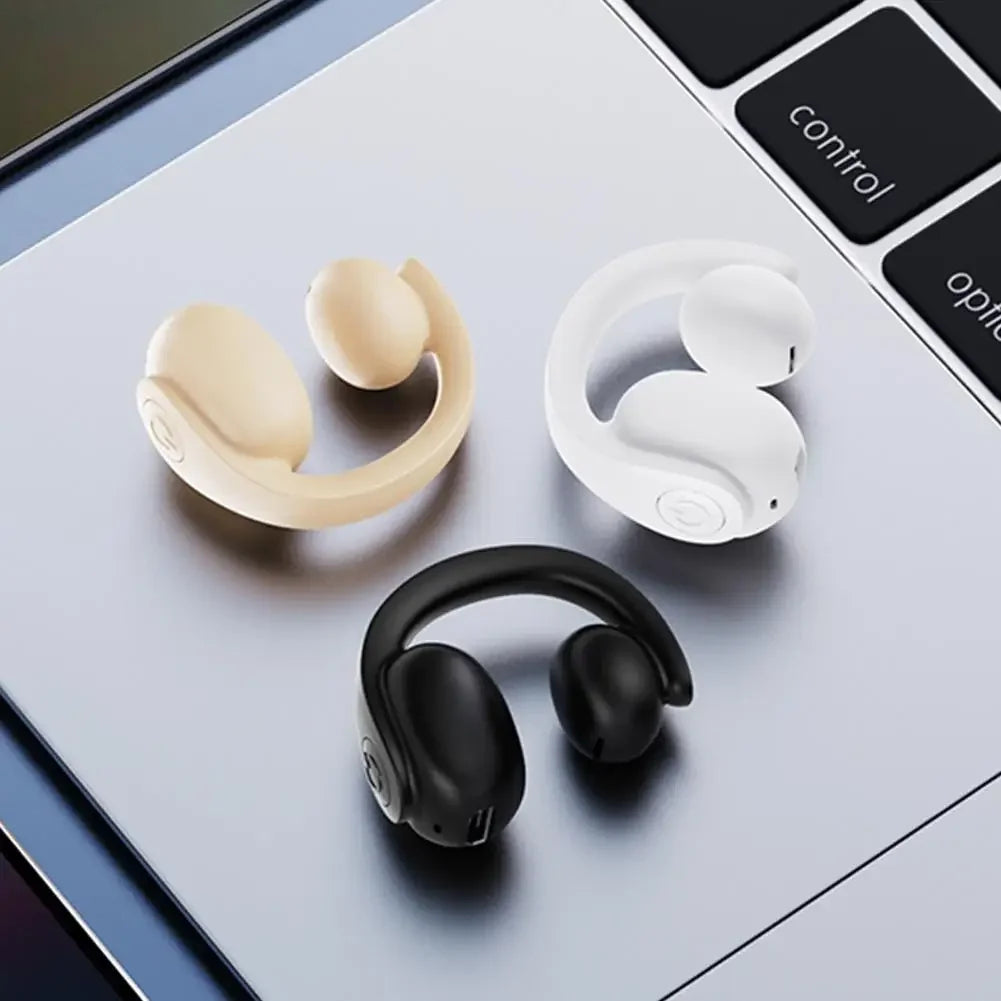 “MOONBIFFY Bluetooth 5.4 Ear Clip Headphones – ANC, Waterproof, Sport”