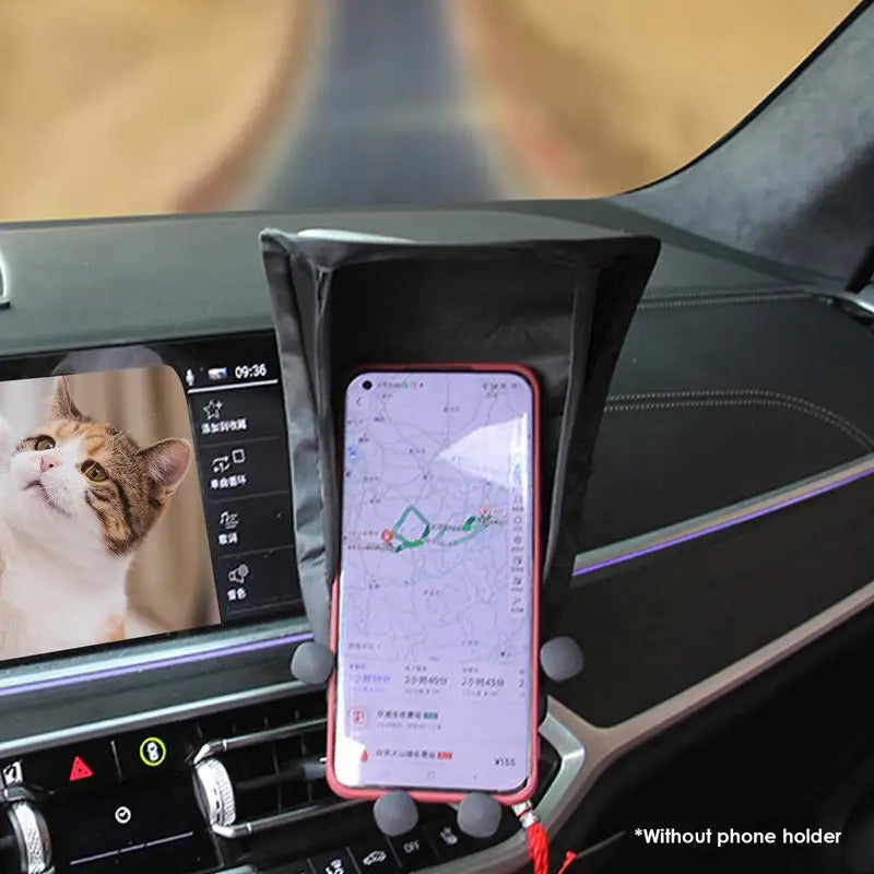 Car Phone Sunshade Umbrella – UV Glare Shield for Smartphones & GPS