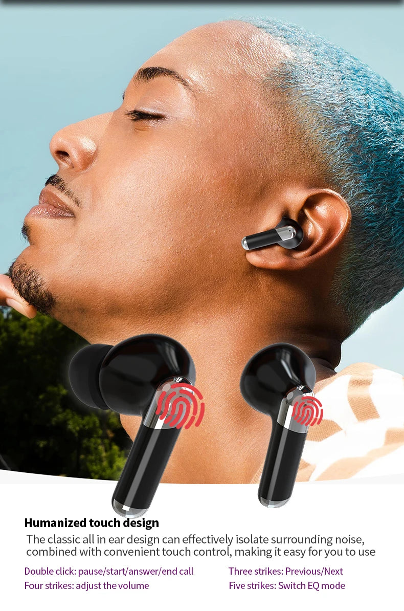 INMAS E3B Bluetooth 5.3 Earphones – HiFi, Waterproof, 8H Play