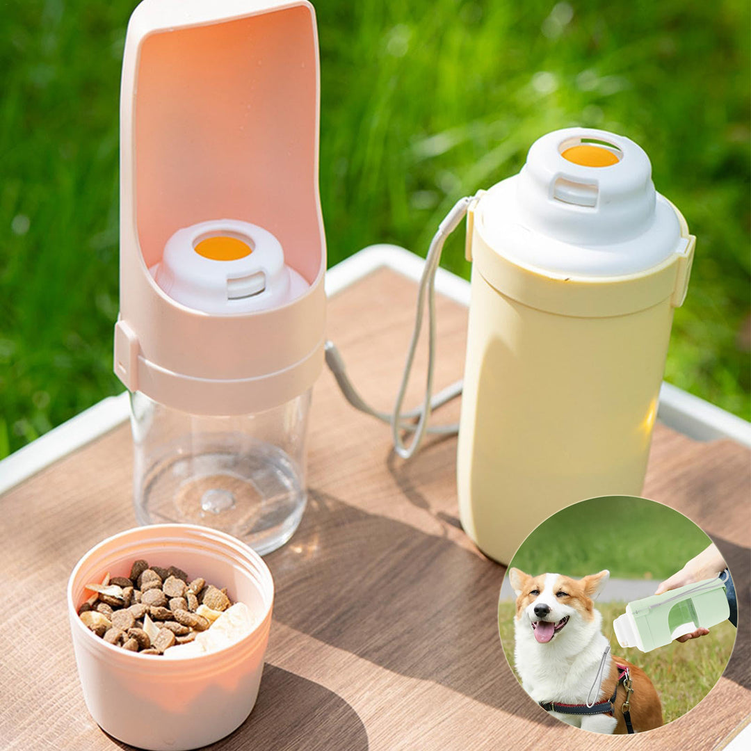 2-in-1 Pet Water & Food Bottle – Leakproof Travel Feeder for Dogs & Cats – grooming kit