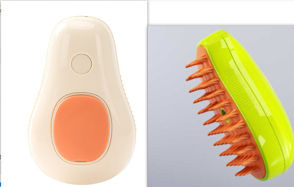 3-in-1 Steam Pet Grooming Brush – De-shedding, Massaging & Cleaning Tool – grooming kit