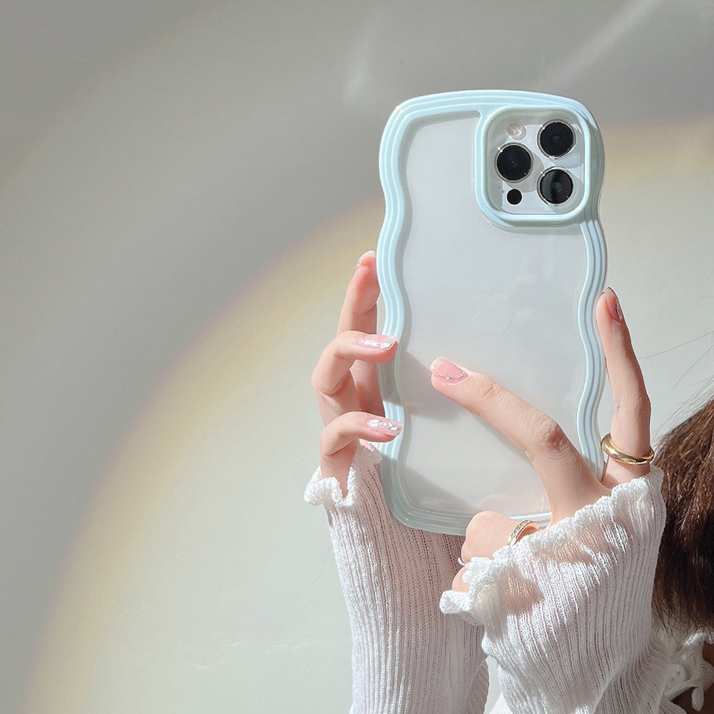 Wavy Edge TPU iPhone Case – Soft Protective Cover for iPhone 11–13 Series