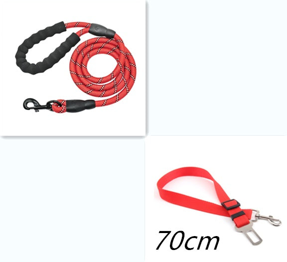 Heavy-Duty Reflective Dog Leash – Soft Foam Handle & Night Safety