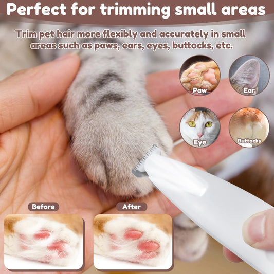 LED Pet Paw Trimmer – Safe, Precise Grooming for Dogs & Cats – grooming kit