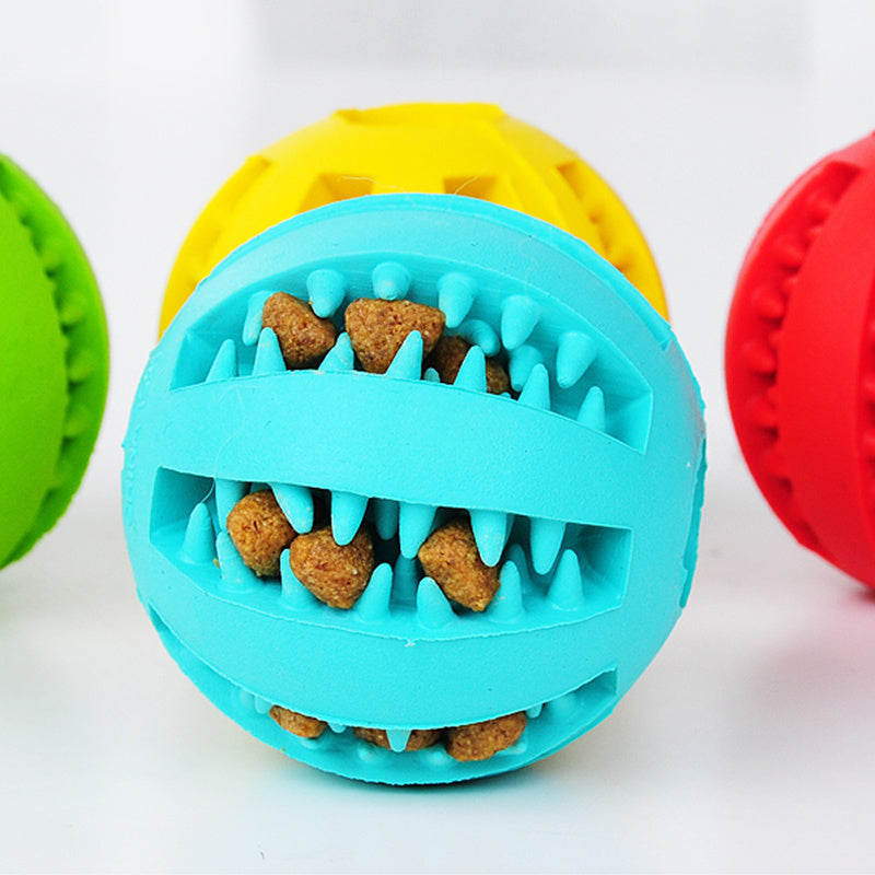Silicone Dog Treat Ball – Chew Toy & Teeth Cleaning Dispenser