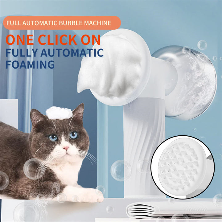 2-in-1 Silicone Pet Bath Brush with Soap Dispenser – Groom & Clean – grooming kit