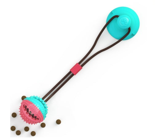 Suction Cup Tug Rope Dog Toy – Treat Dispenser & Dental Chew for Self-Play