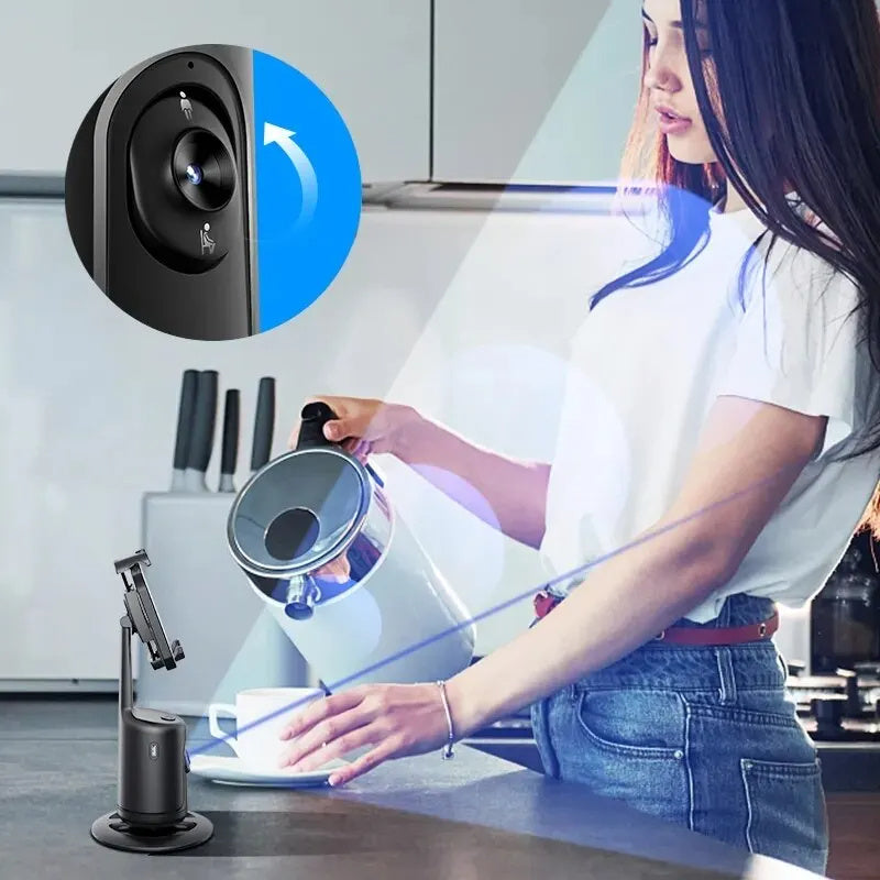 360° AI Smart Face Tracking Gimbal – App-Free Gesture Mount – tech-gadget