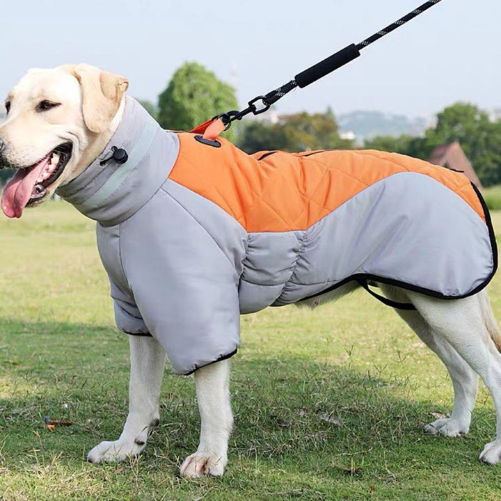 Thick Padded Winter Dog Coat – Warm, Anti-Static & Soft Velvet Lining – grooming kit