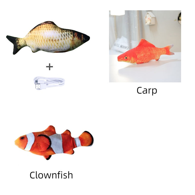 USB Flopping Fish Cat Toy – Rechargeable, Realistic & Safe for Solo Play