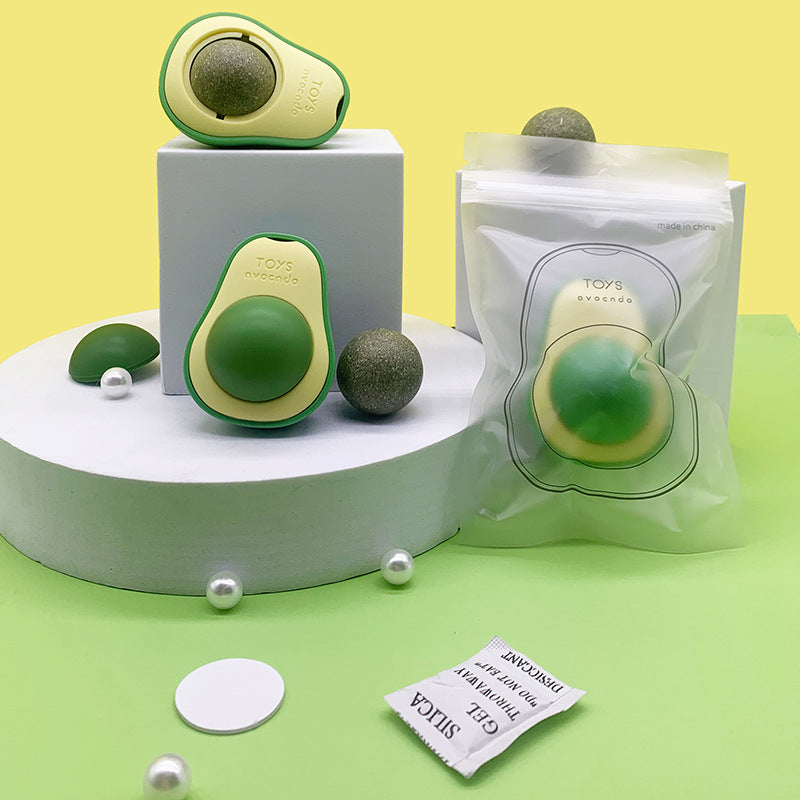 Avocado Catnip Ball Toy with Peppermint – Dental & Digestive Benefits