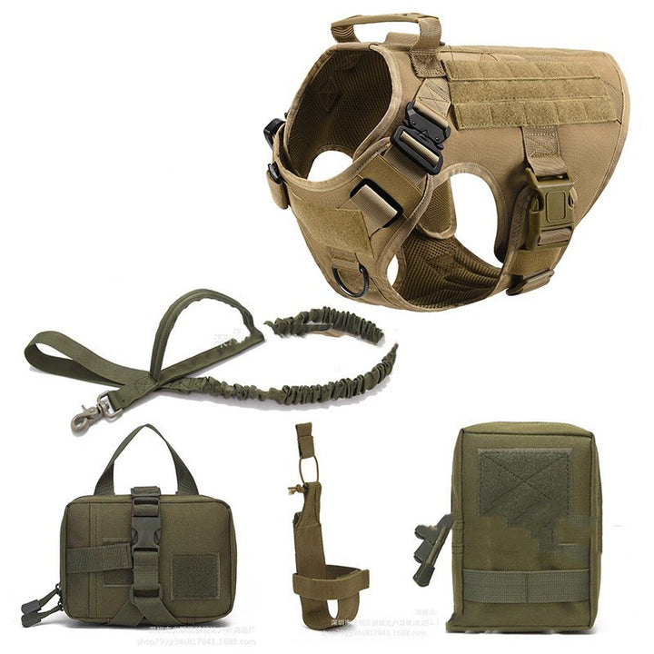 Tactical Dog Harness – Military-Grade 5-Piece Set for Training, Hiking & Service Dogs – grooming kit