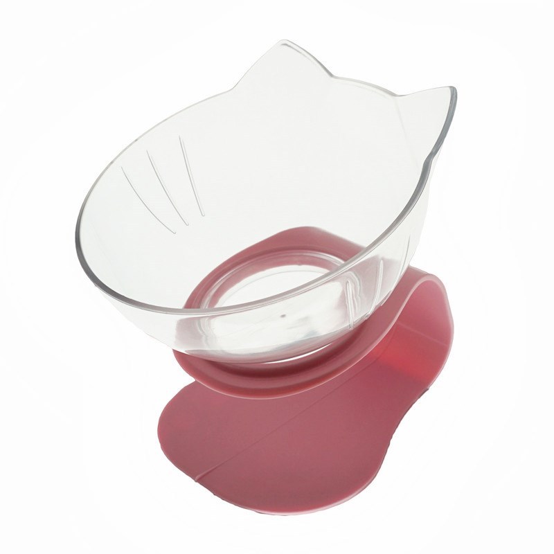 15° Tilted Cat Double Bowl – Ergonomic Elevated Feeder for Cats & Small Dogs – grooming kit