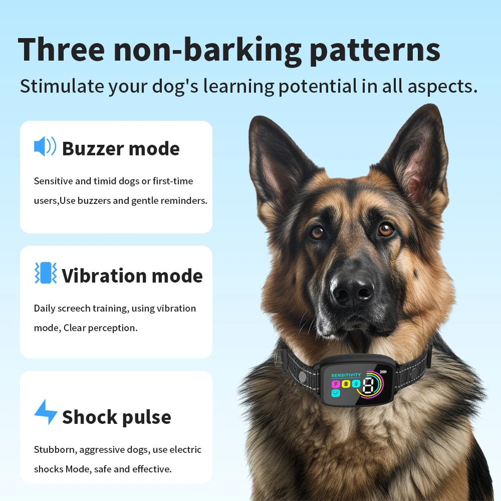 Smart Anti-Bark Dog Collar – AI-Powered Bark Control for All Dog Sizes