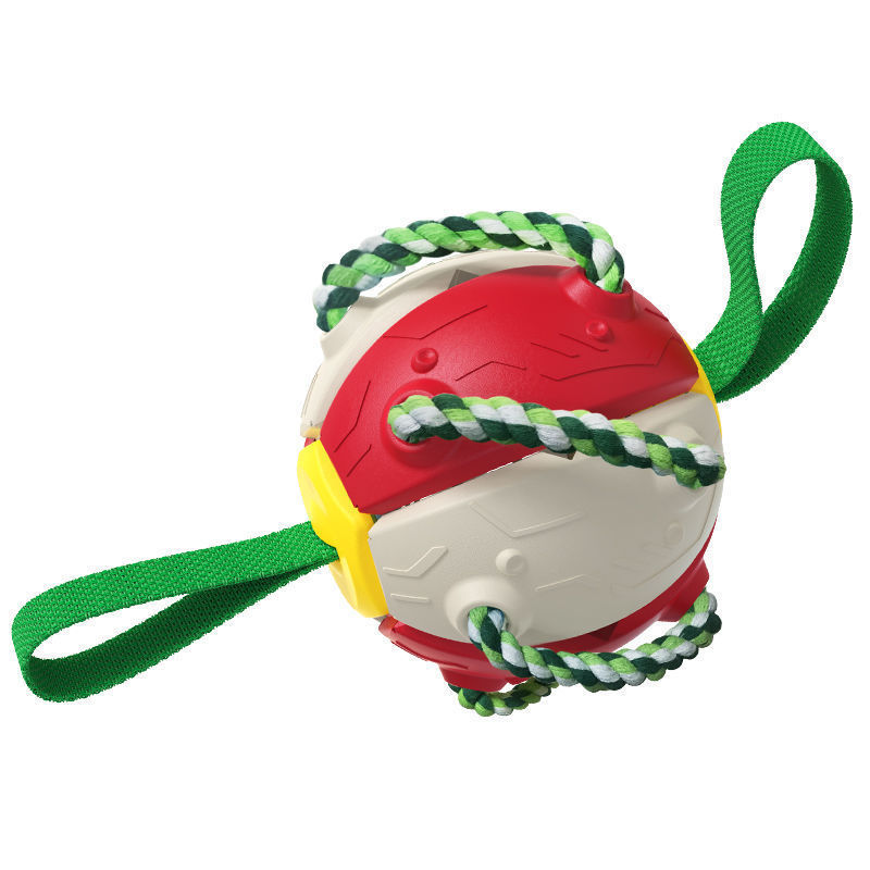 2-in-1 Transforming Frisbee Ball Toy for Dogs – Teething, Tug, Fetch & Water Play – grooming kit
