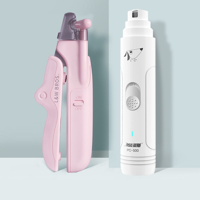 LED Pet Nail Clipper with Nail File & Collector – Safe Grooming for Cats & Dogs