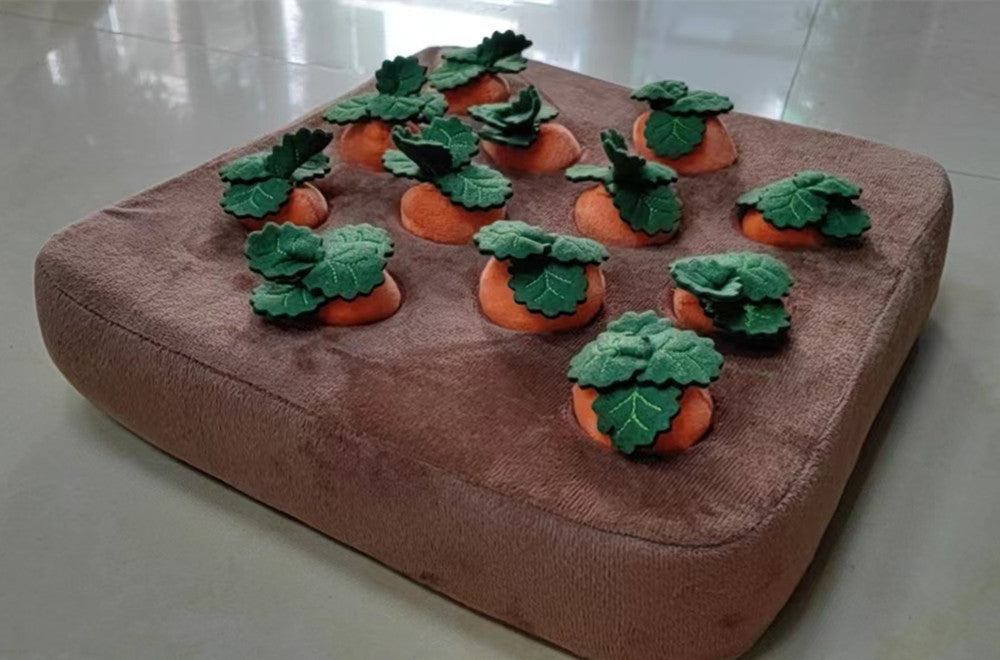 Interactive Carrot Pulling Snuffle Toy Mat for Dogs & Cats – IQ Training Play