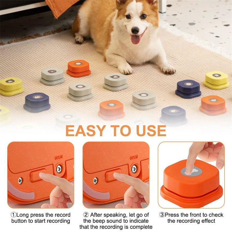 Pet Talking Button – Recordable Communication Device for Dogs & Cats