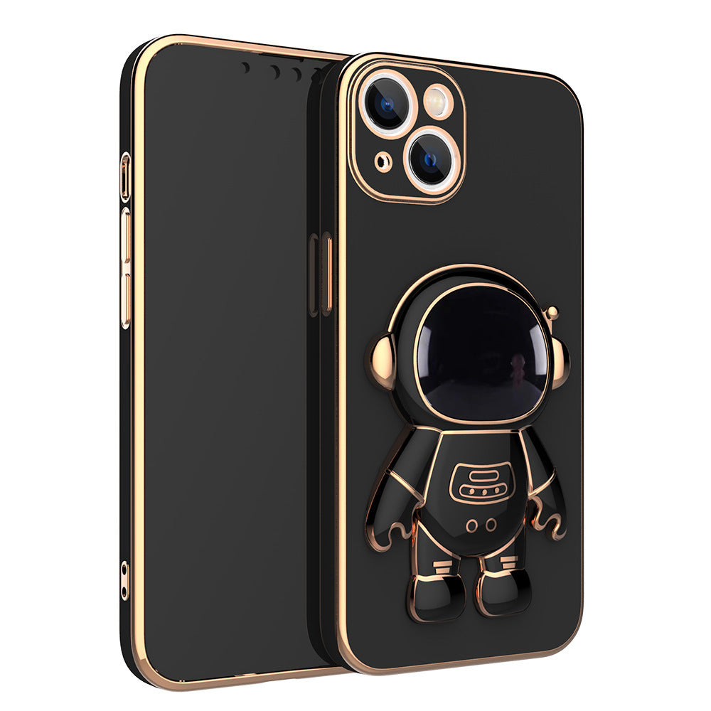 3D Astronaut iPhone Case – Electroplated Shockproof TPU with Kickstand – phone-case