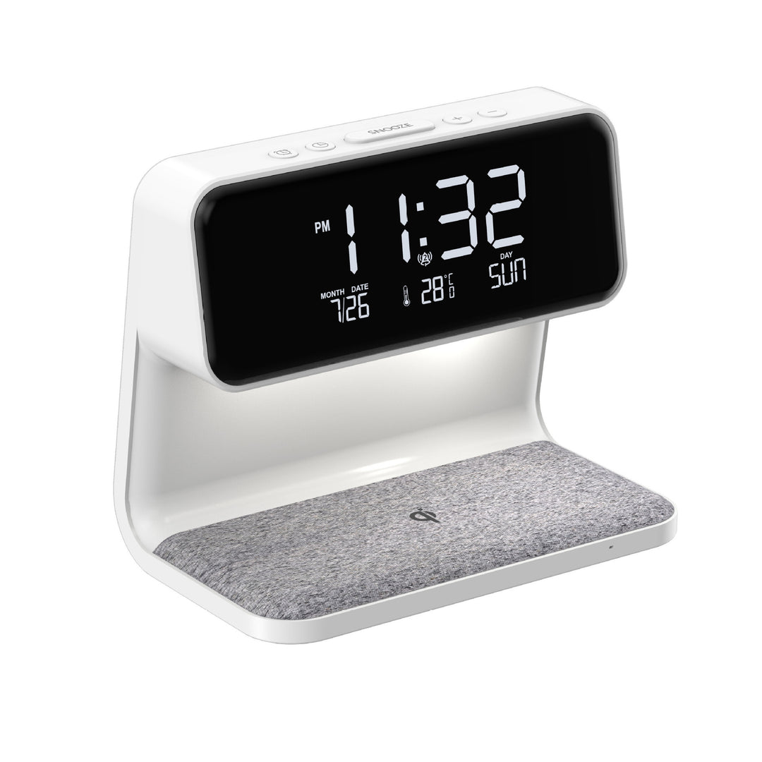 3-in-1 Bedside Lamp | Wireless Charger + Alarm Clock + Light – power-bank