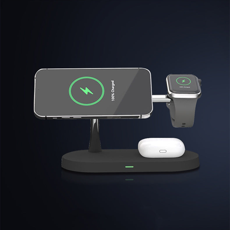 5-in-1 Magnetic Wireless Charging Station with Touch-Control Night Light – MagSafe-Compatible – power-bank