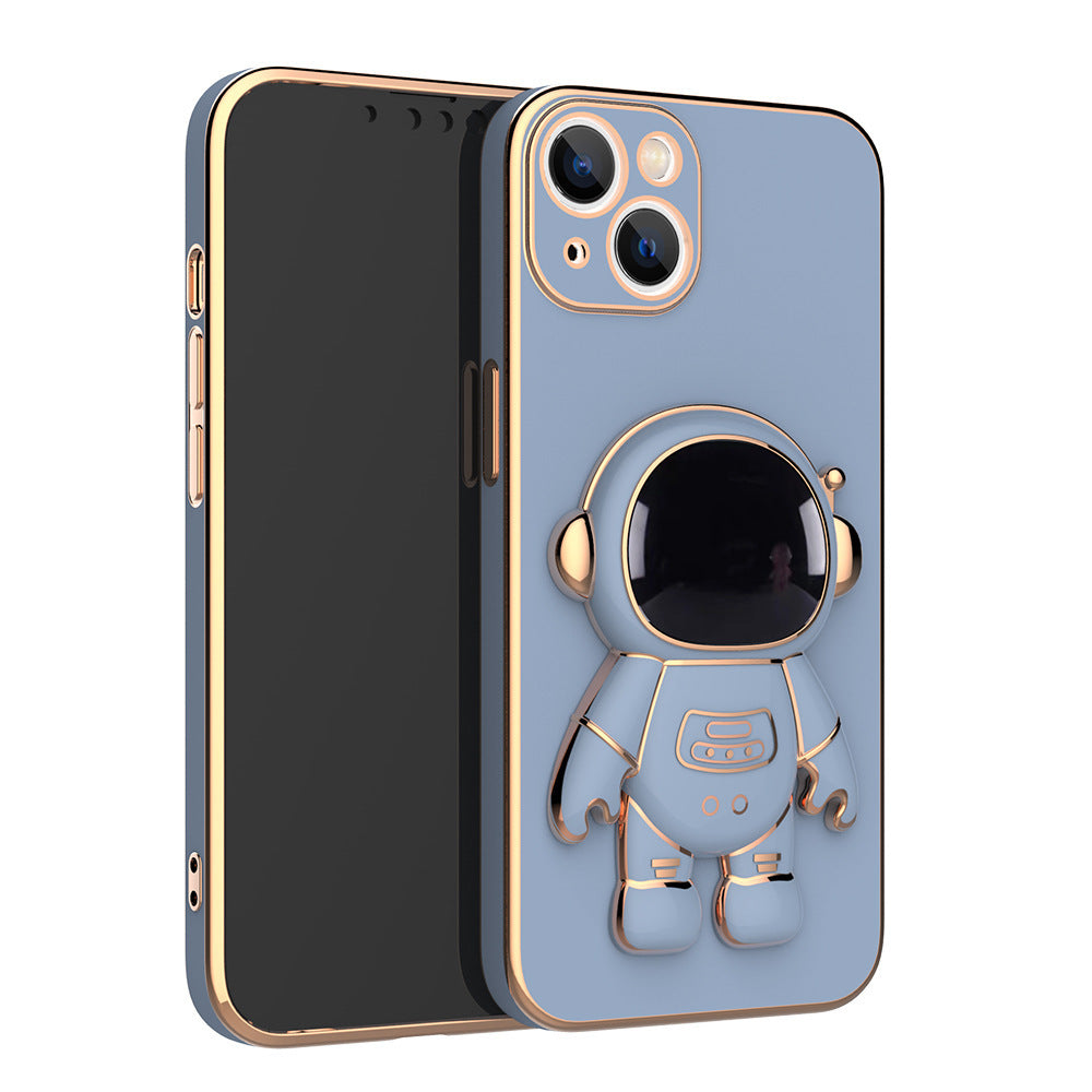 3D Astronaut iPhone Case – Electroplated Shockproof TPU with Kickstand – phone-case