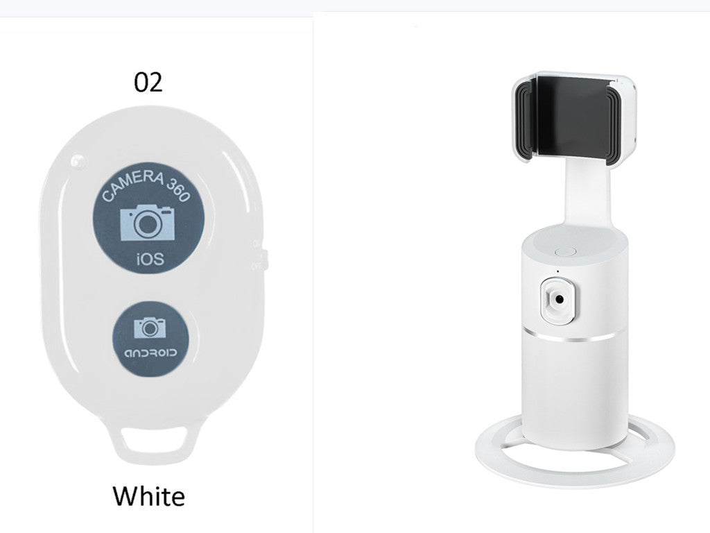 AI Face Tracking Phone Mount – 360° Auto-Tracking Stand for Live Streaming & Vlogging