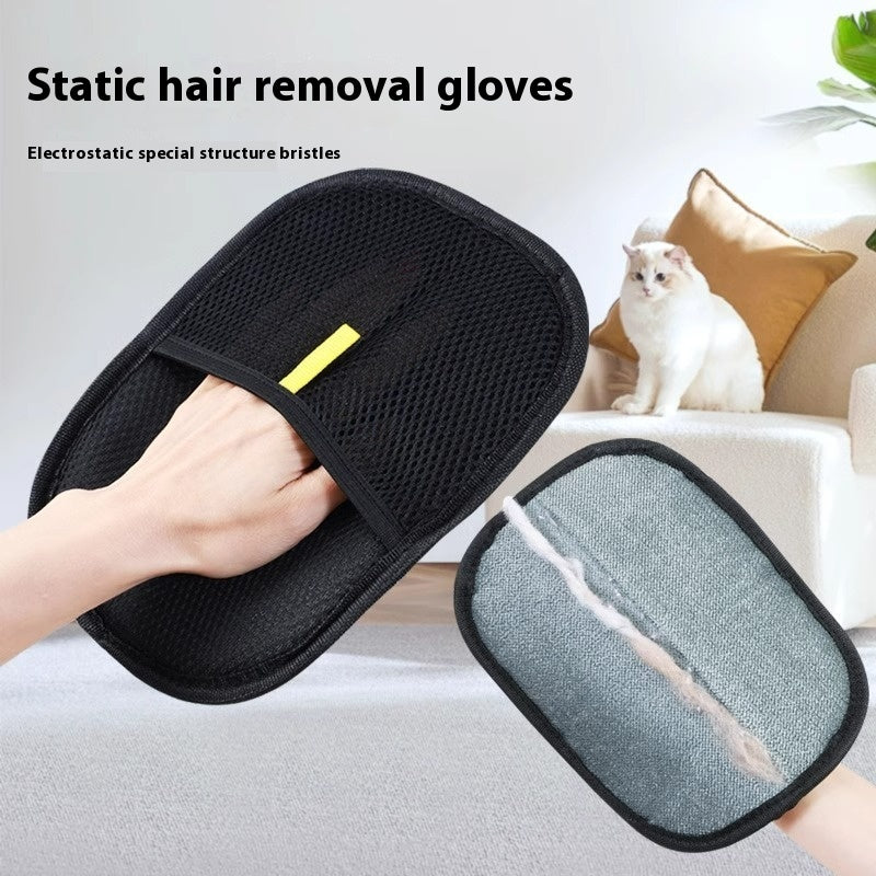 Dual-Sided Pet Grooming Glove – Mess-Free Deshedding for Cats & Dogs
